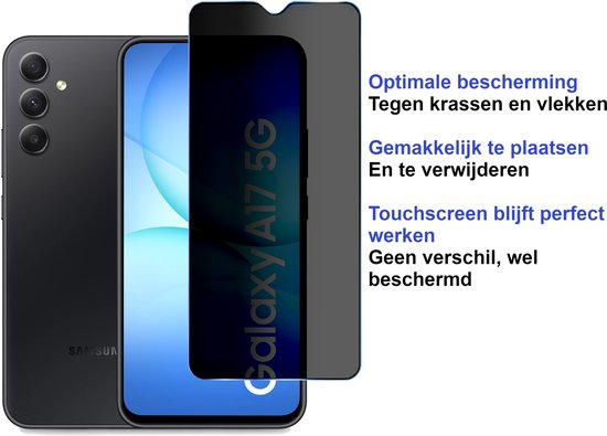 ArmorDrop privacy screenprotector voor Samsung A17