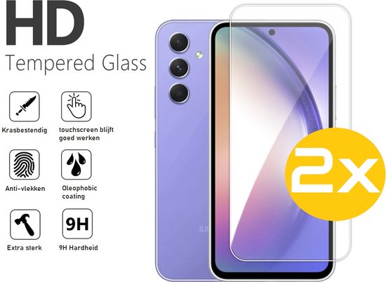 Lennexo Tempered Glass Screenprotector Geschikt Voor Samsung Galaxy A54