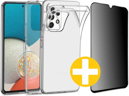 Samsung A33 hoesje en privacy screenprotector