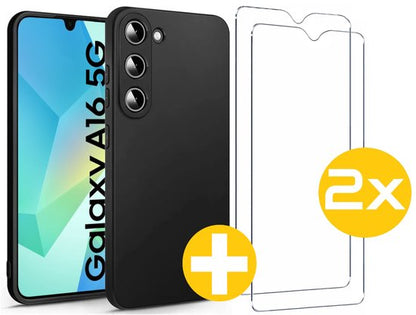 Lennexo hoesje en screenprotector voor Samsung Galaxy A16