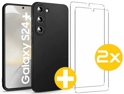 Lennexo hoesje en screenprotector voor Samsung Galaxy S24+