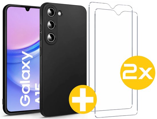 Lennexo hoesje en screenprotector voor Samsung Galaxy A15