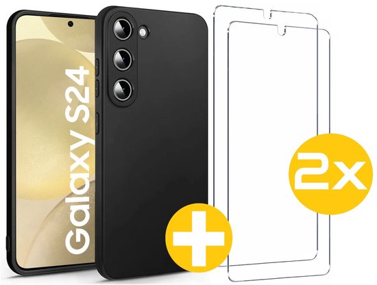 Lennexo siliconen hoesje en screenprotector voor Samsung Galaxy S24