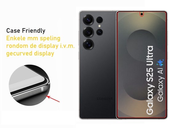 Screenprotector geschikt voor Samsung Galaxy S25 Ultra tempered glass