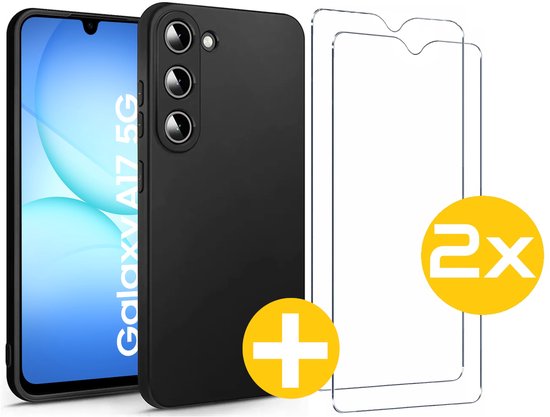 Lennexo Siliconen Hoesje Met Screenprotector voor Samsung Galaxy A17