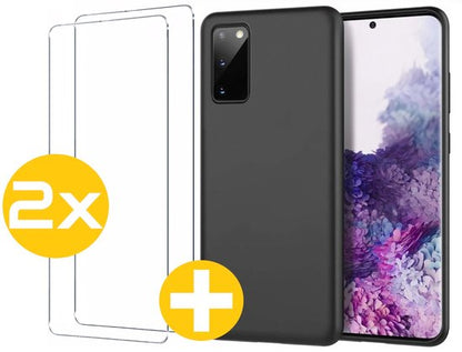 Lennexo hoesje en screenprotector voor Samsung Galaxy S20 FE