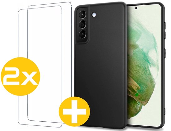 Lennexo hoesje en screenprotector voor Samsung Galaxy S21+