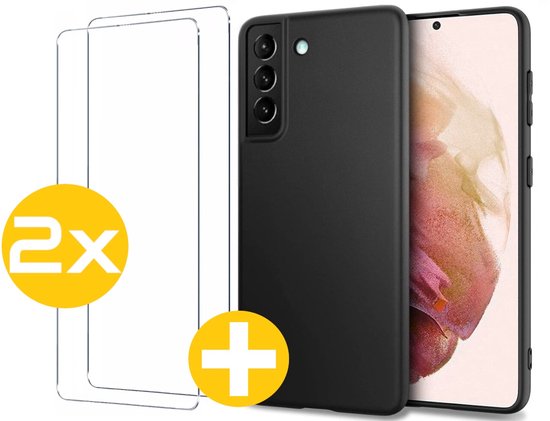 Lennexo hoesje en screenprotector voor Samsung Galaxy S21 FE