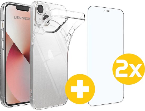 Lennexo hoesje en screenprotector voor iPhone 14 Plus