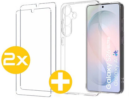 Lennexo hoesje en screenprotector voor Samsung Galaxy S26 Ultra