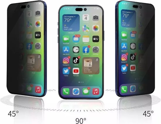 Lennexo iPhone 16 Plus privacy screenprotector