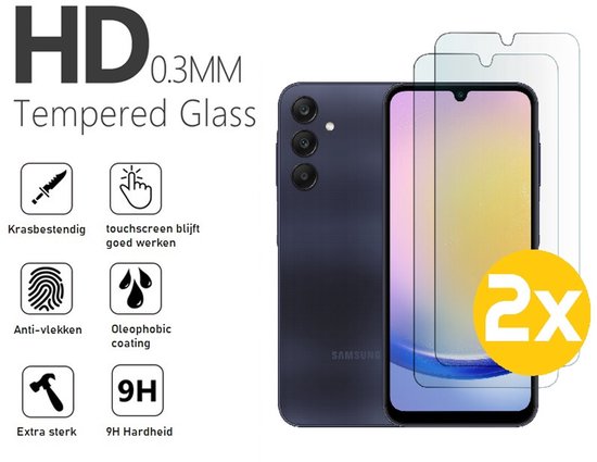Lennexo Tempered Glass Screenprotector voor Samsung Galaxy A24 / A25