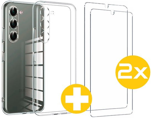 Lennexo hoesje en screenprotector Samsung Galaxy S23 FE
