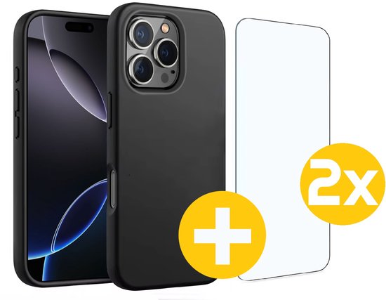 Lennexo hoesje en screenprotector voor iPhone 16 Pro
