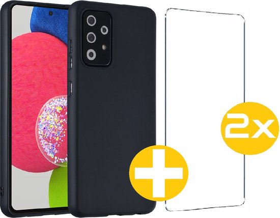 Lennexo siliconen hoesje met screenprotector Samsung Galaxy A72 5G