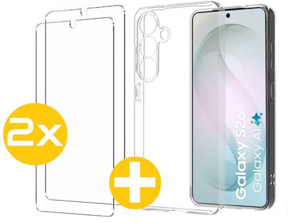 Lennexo hoesje en screenprotector Samsung Galaxy S2+
