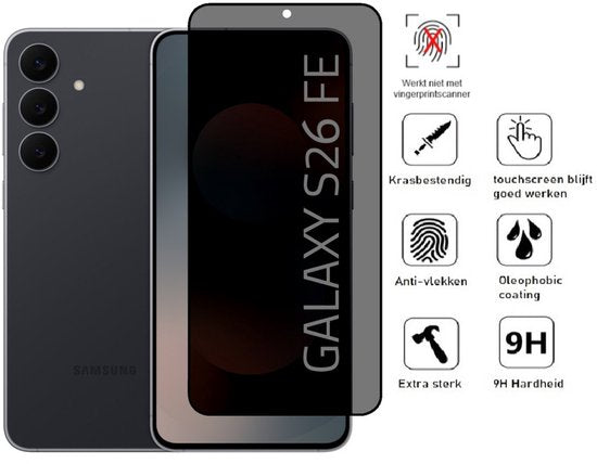Siliconen Hoesje en Privacy Screenprotector voor Samsung S26 FE