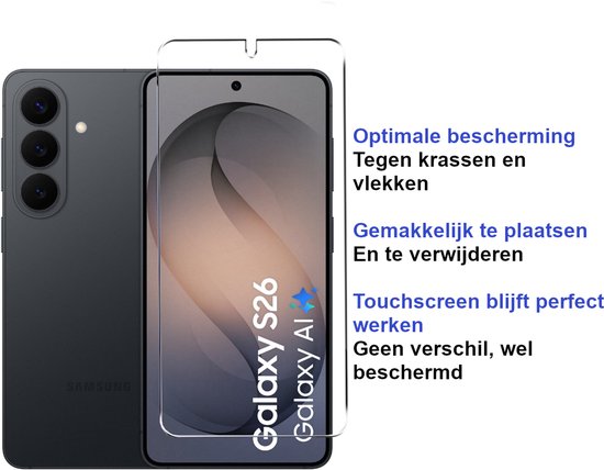 Armordrop glazen screenprotector voor Samsung S26