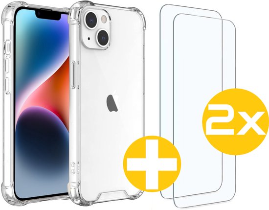 Lennexo iPhone 14 Anti-Shock Hoesje met Screenprotector