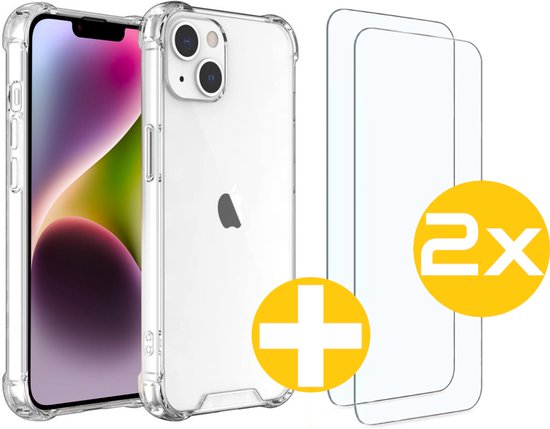 Lennexo iPhone 14 Plus hoesje en screenprotector combi