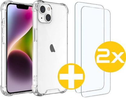 Lennexo iPhone 14 Plus hoesje en screenprotector combi
