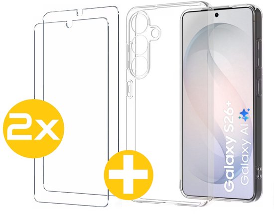 Lennexo hoesje en screenprotector Samsung Galaxy S26+