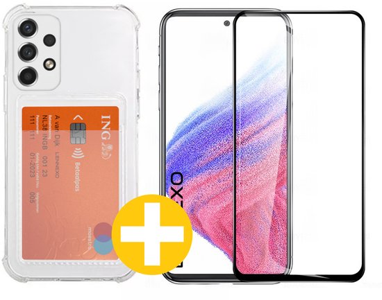 Lennexo Pashouder Hoesje en Screenprotector voor Samsung A53