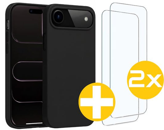 Lennexo siliconen hoesje en screenprotector voor iPhone 17 Air