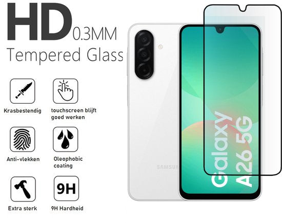 Lennexo Full Cover screenprotector voor Samsung A26