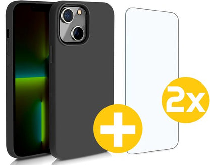Lennexo siliconen hoesje en screenprotector voor iPhone 14 Plus