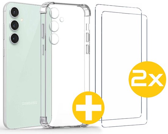 Anti-Shock Hoesje met 2x Screenprotector Samsung S23 FE
