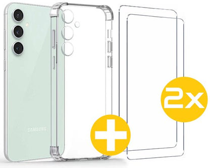 Anti-Shock Hoesje met 2x Screenprotector Samsung S23 FE