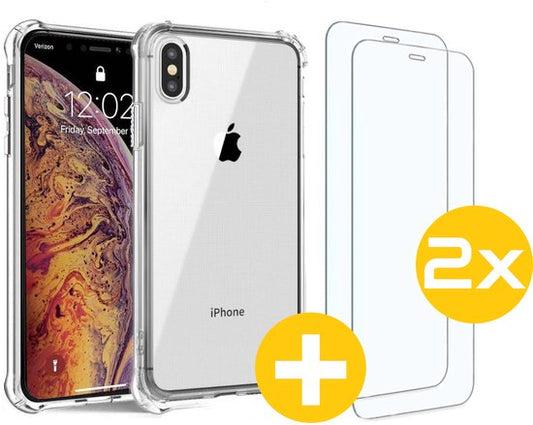 Anti-shock hoesje en screenprotector voor iPhone X/XS/10