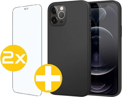 Lennexo iPhone 12 / 12 Pro hoesje met screenprotector