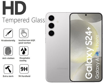 Lennexo hoesje en screenprotector voor Samsung Galaxy S24+