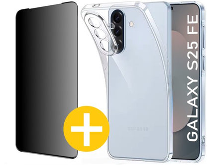 Samsung S25 FE hoesje met privacy screenprotector