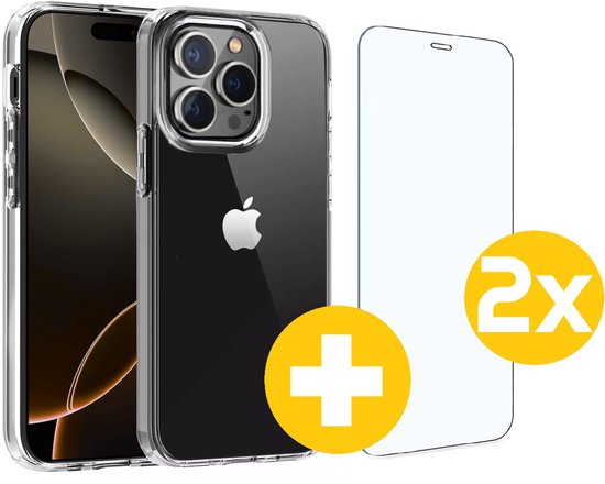 Lennexo iPhone 16 Pro Max hoesje en screenprotector