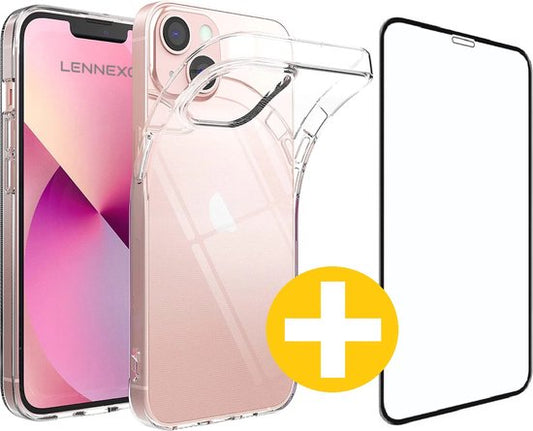 Lennexo iPhone 13 Mini hoesje en screenprotector