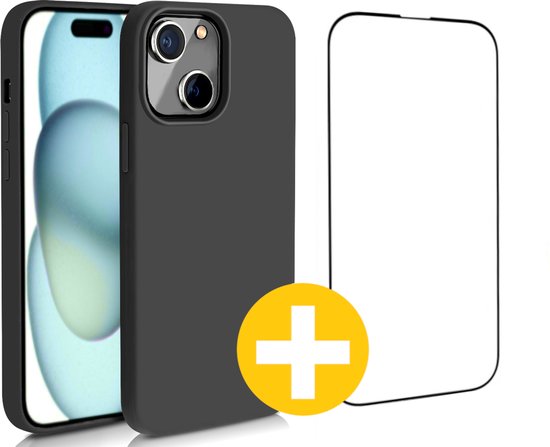 Lennexo hoesje en screenprotector voor iPhone 15 Plus