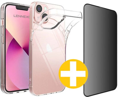 iPhone 13 Mini siliconen hoesje met privacy glas