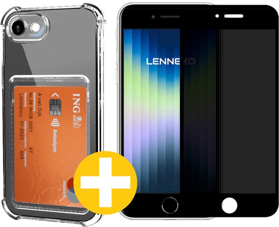 Lennexo pashouder hoesje voor iPhone SE/8/7