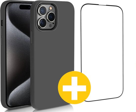 Lennexo iPhone 15 Pro hoesje en screenprotector