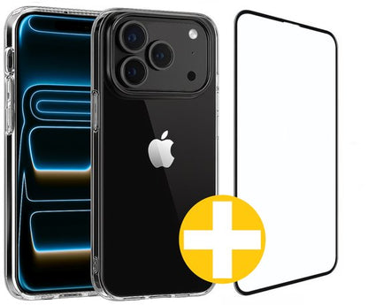 Lennexo transparant hoesje en screenprotector voor iPhone 17 Pro