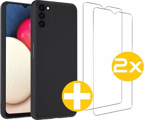 Lennexo hoesje en screenprotector voor Samsung Galaxy A03s