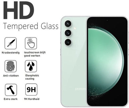 Lennexo hoesje en screenprotector Samsung Galaxy S23 FE