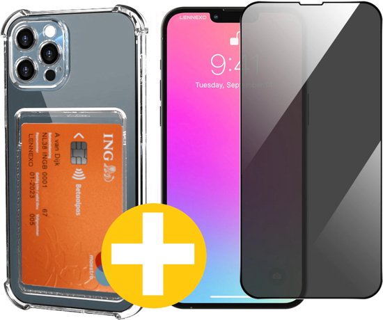 Lennexo pashouder hoesje voor iPhone 12 Pro
