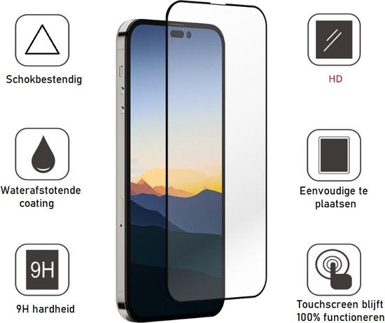 Lennexo Full Cover screenprotector iPhone 15 Pro