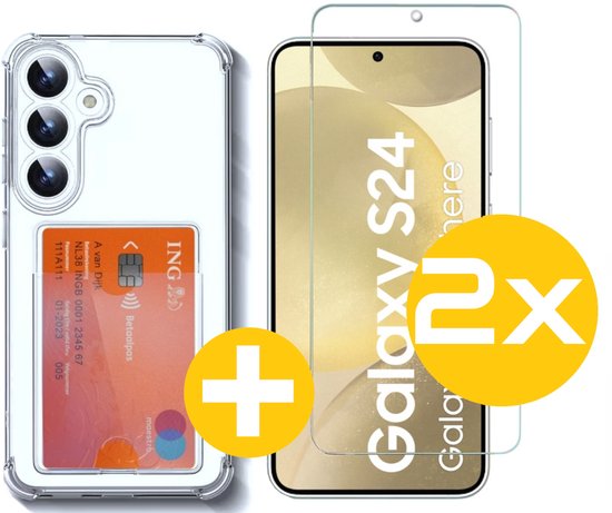 Lennexo pashouder hoesje voor Samsung S24