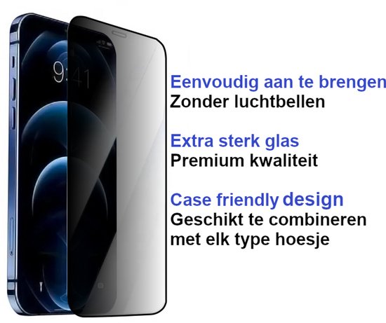 ArmorDrop Privacy screenprotector voor iPhone 15 Pro
