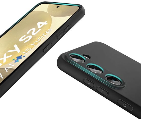 Lennexo siliconen hoesje en screenprotector voor Samsung Galaxy S24
